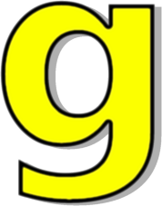 lowercase G yellow