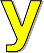 lowercase Y yellow