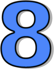 blue number 8