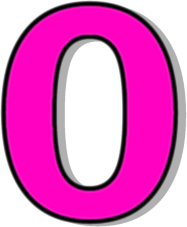 number 0 pink