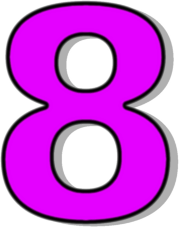 number 8 purple