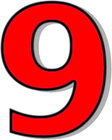 SIGNS SYMBOL / ALPHABETS NUMBERS / OUTLINED NUMBERS / RED - Public ...