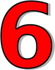 number 6 red