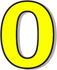 number 0 yellow