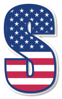patriotic letter S