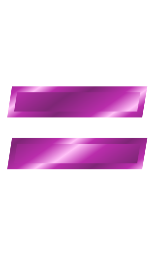purple metal equal sign