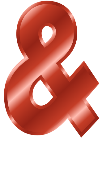 red metal ampersand