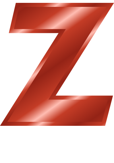 red metal letter capitol Z
