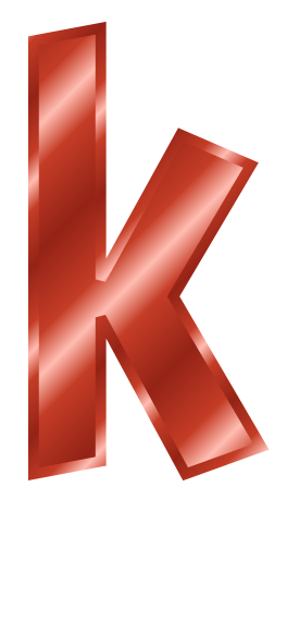 red metal letter k