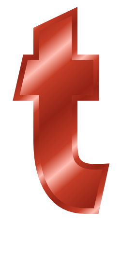 red metal letter t