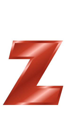 red metal letter z