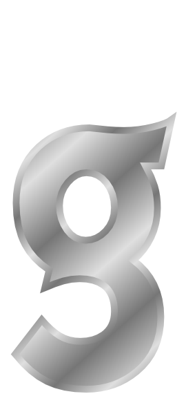 silver letter g