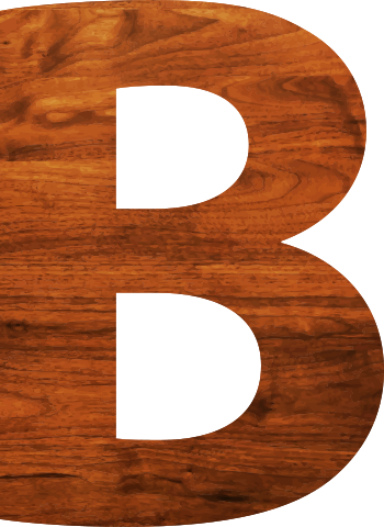 Wood Alphabet B
