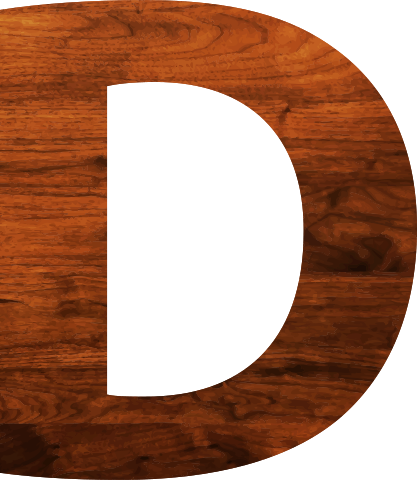 Wood Alphabet D