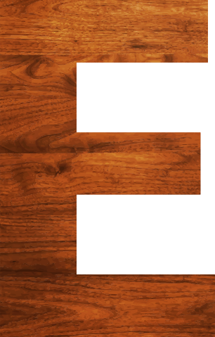 Wood Alphabet E