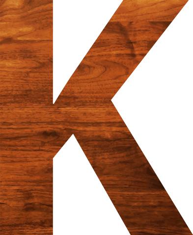 Wood Alphabet K