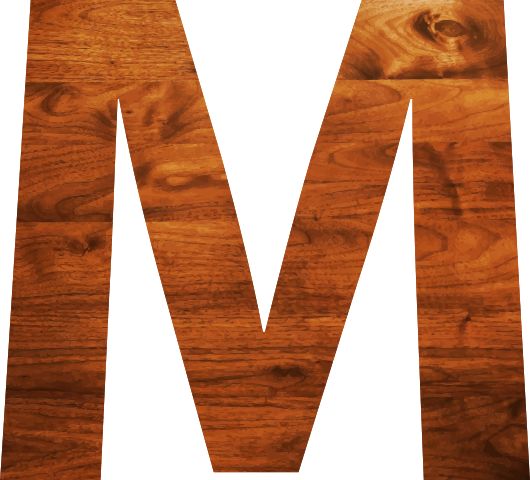 Wood Alphabet M