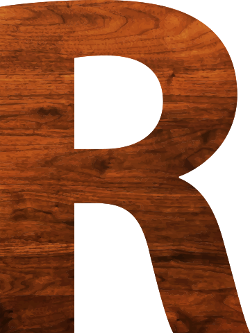 Wood Alphabet R
