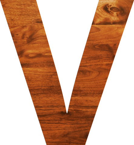 Wood Alphabet V