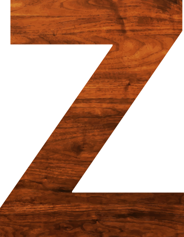 Wood Alphabet Z