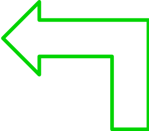 L shaped arrow green left