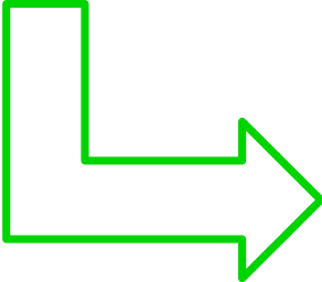 L shaped arrow green right