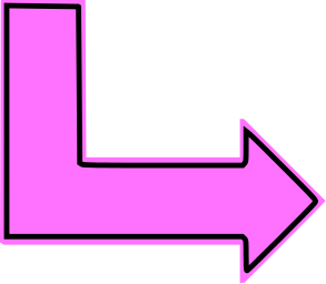 L shaped arrow pink filled right
