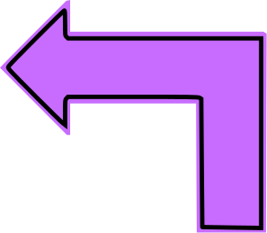 L shaped arrow purple filled left