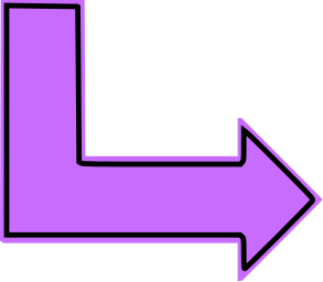 L shaped arrow purple filled right