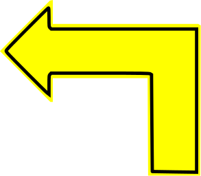 L shaped arrow yellow filled left