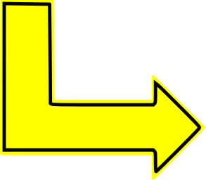 L shaped arrow yellow filled right