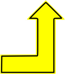 L shaped arrow yellow filled up