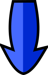 arrow bulging down blue