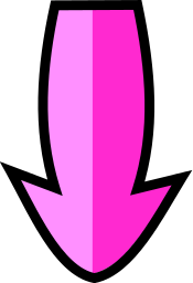 arrow bulging down pink