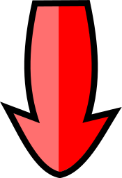 arrow bulging down red