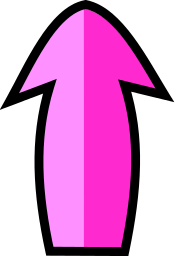 arrow bulging up pink