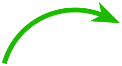 arrow curved green