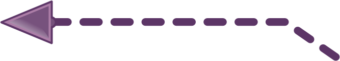 arrow label dotted left up purple