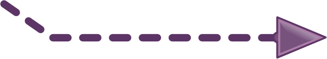 arrow label dotted right down purple