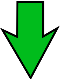 Arrow sharp green down