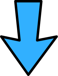 arrow outline blue down