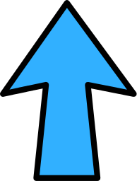 arrow outline blue up