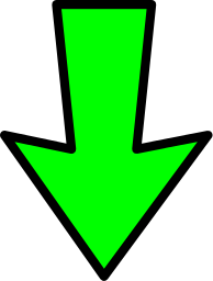 arrow outline green down