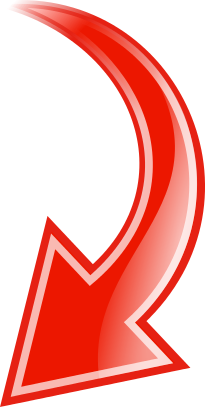 arrow curved red down