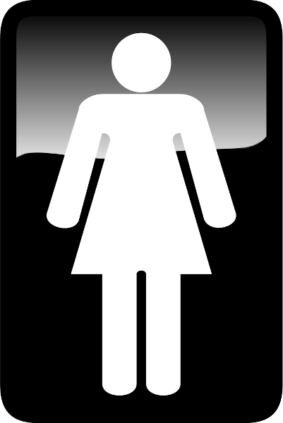 bathroom sign gloss women