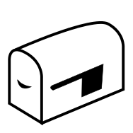 mailbox icon flag down