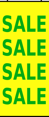 sale banner green on yellow