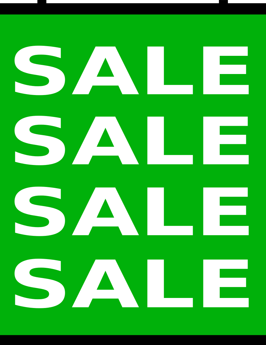 sale banner page green