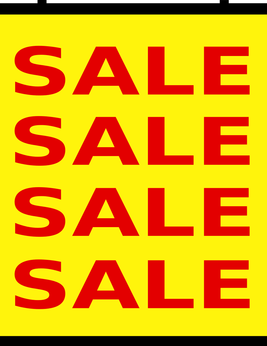 sale banner page red on yellow