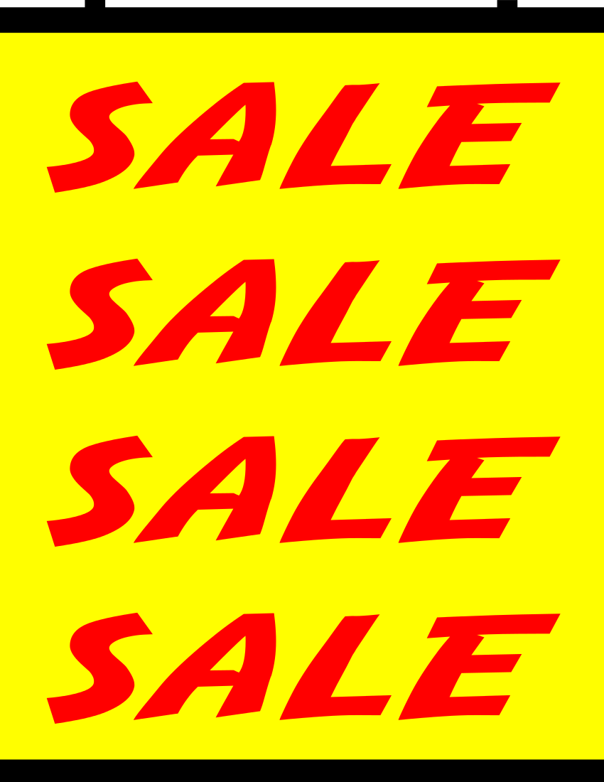 sales banner page red on yellow